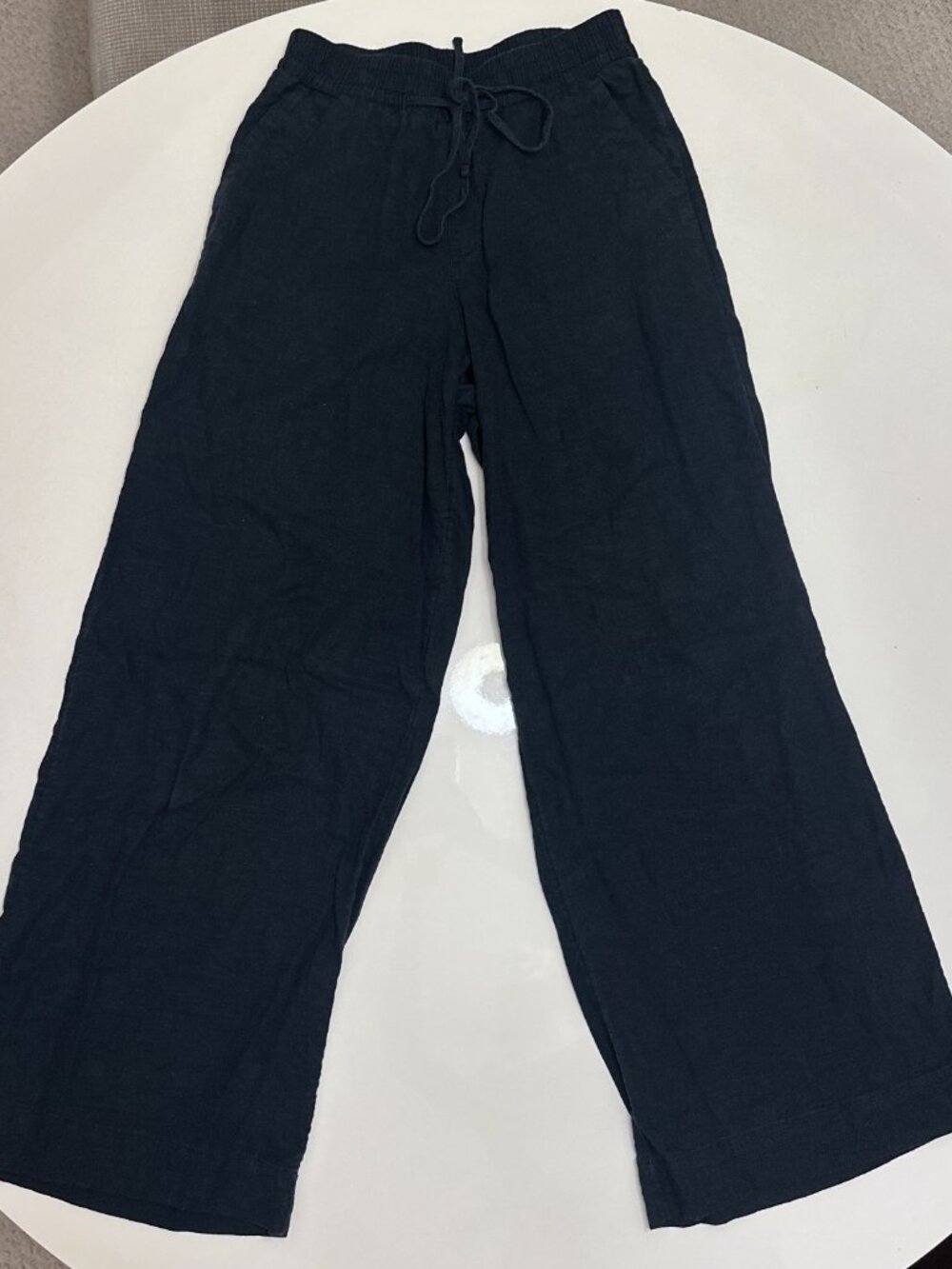 A New Day Black Linen Blend Wide Leg Pants XS